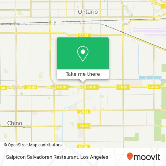 Mapa de Salpicon Salvadoran Restaurant, 2252 S Euclid Ave Ontario, CA 91762