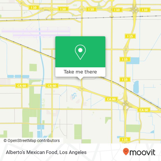 Mapa de Alberto's Mexican Food, 2200 S Haven Ave Ontario, CA 91761