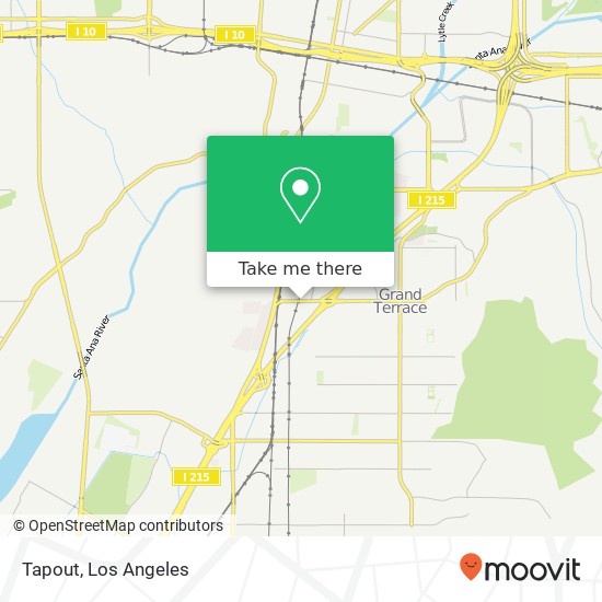 Mapa de Tapout, 21800 Barton Rd Grand Terrace, CA 92313
