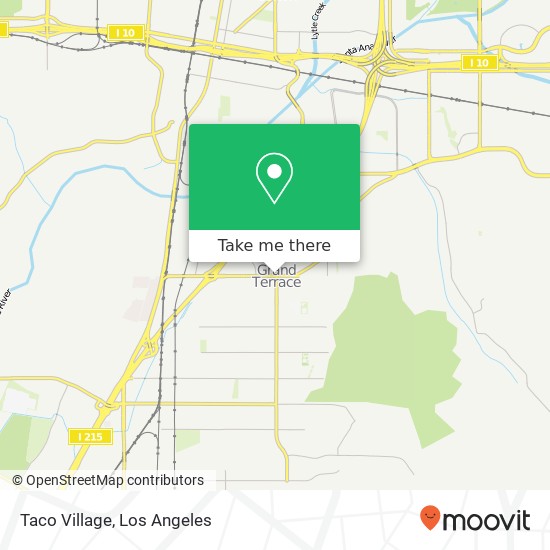 Mapa de Taco Village, 22488 Barton Rd Grand Terrace, CA 92313