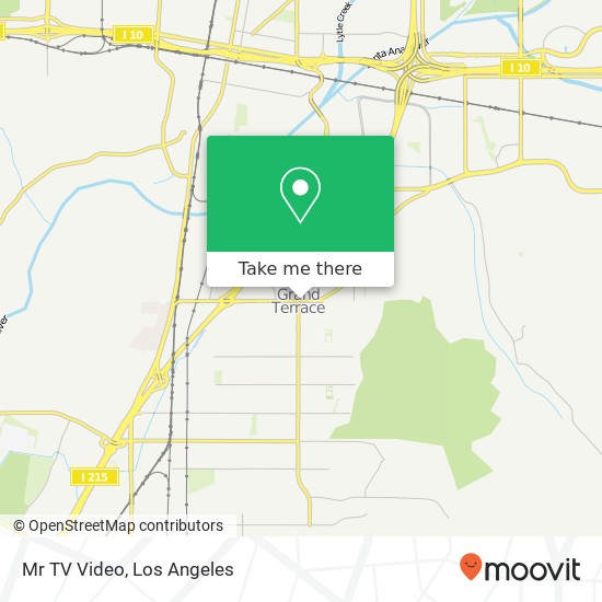 Mapa de Mr TV Video, 22505 Barton Rd Grand Terrace, CA 92313