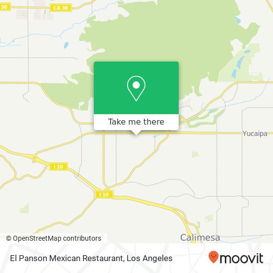 Mapa de El Panson Mexican Restaurant, 32999 Yucaipa Blvd Yucaipa, CA 92399