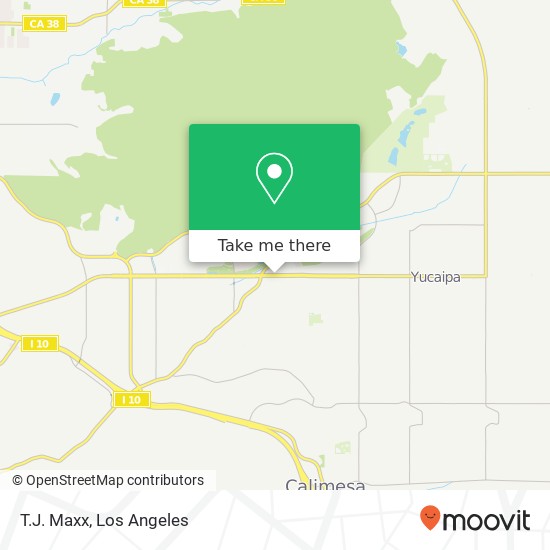 Mapa de T.J. Maxx, 33616 Yucaipa Blvd Yucaipa, CA 92399