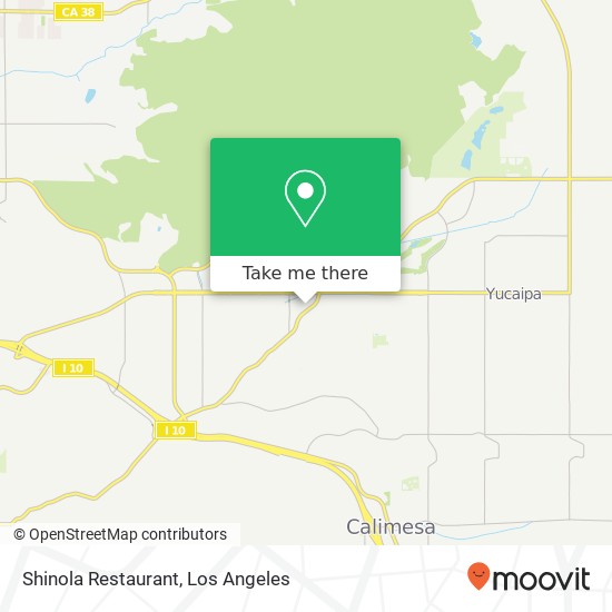 Mapa de Shinola Restaurant, 33490 Oak Glen Rd Yucaipa, CA 92399