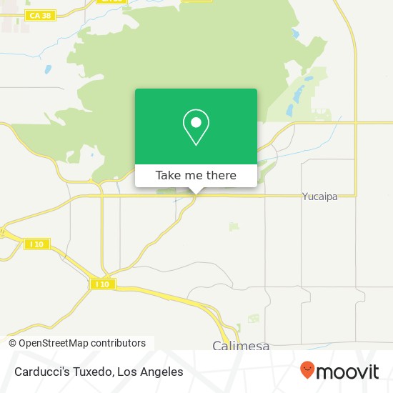 Mapa de Carducci's Tuxedo, 33527 Yucaipa Blvd Yucaipa, CA 92399