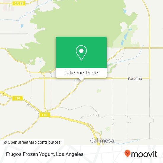Mapa de Frugos Frozen Yogurt, 33490 Oak Glen Rd Yucaipa, CA 92399