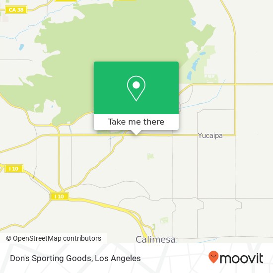 Mapa de Don's Sporting Goods, 33733 Yucaipa Blvd Yucaipa, CA 92399