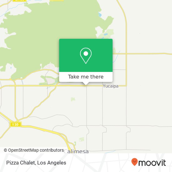 Mapa de Pizza Chalet, 34299 Yucaipa Blvd Yucaipa, CA 92399