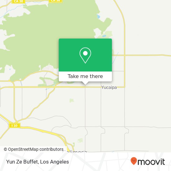 Mapa de Yun Ze Buffet, 12045 5th St Yucaipa, CA 92399