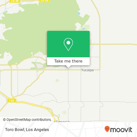 Mapa de Toro Bowl, 12045 5th St Yucaipa, CA 92399