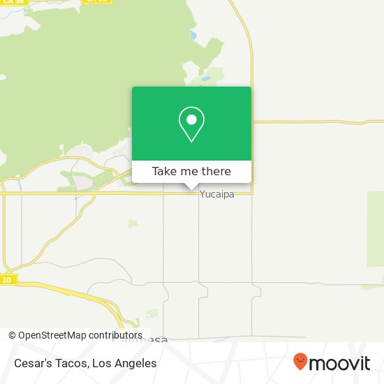 Mapa de Cesar's Tacos, 34620 Yucaipa Blvd Yucaipa, CA 92399
