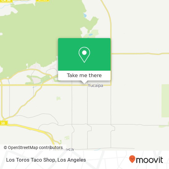 Mapa de Los Toros Taco Shop, 34620 Yucaipa Blvd Yucaipa, CA 92399