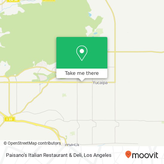 Mapa de Paisano's Italian Restaurant & Deli, 34428 Yucaipa Blvd Yucaipa, CA 92399