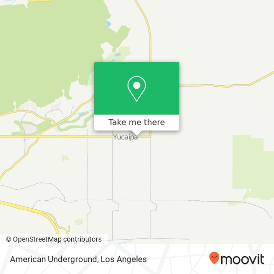 Mapa de American Underground, 35085 Yucaipa Blvd Yucaipa, CA 92399