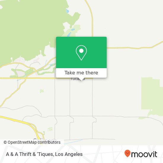 Mapa de A & A Thrift & 'Tiques, 12177 1st St Yucaipa, CA 92399