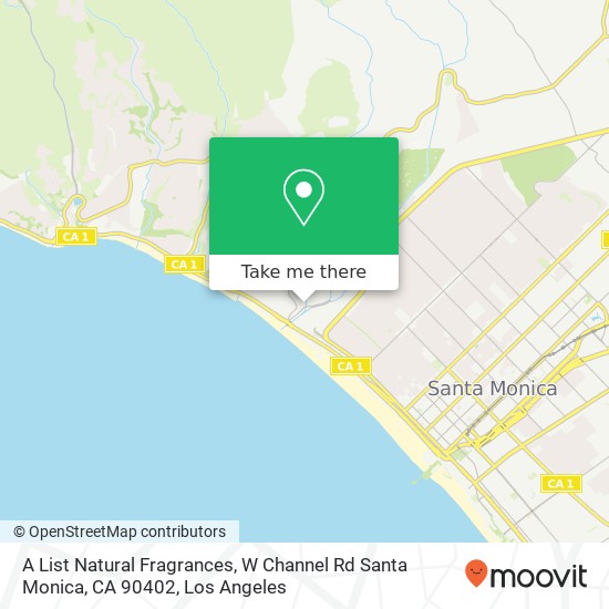 A List Natural Fragrances, W Channel Rd Santa Monica, CA 90402 map