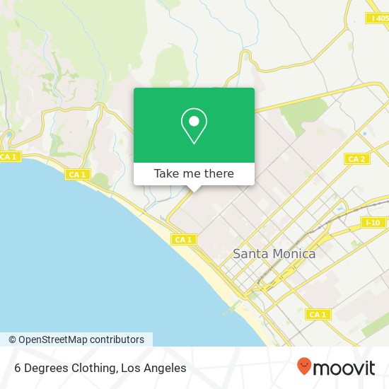 Mapa de 6 Degrees Clothing, 701 Georgina Ave Santa Monica, CA 90402