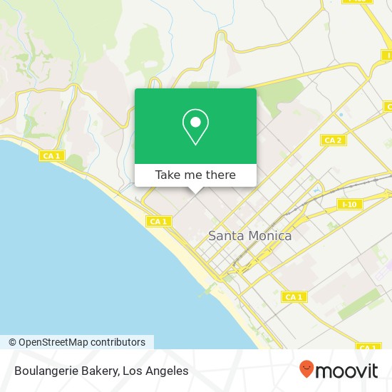 Mapa de Boulangerie Bakery, 804 Montana Ave Santa Monica, CA 90403