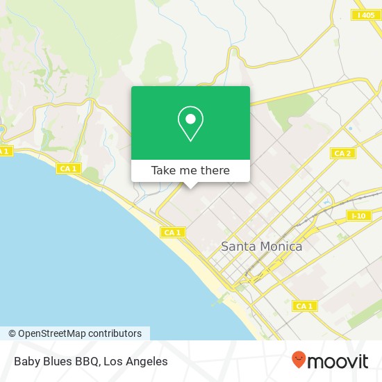Mapa de Baby Blues BBQ, 444 Lincoln Blvd Santa Monica, CA 90402