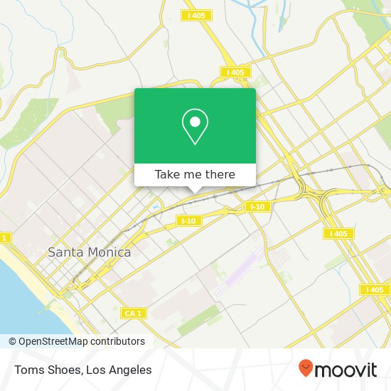 Mapa de Toms Shoes, 3025 Olympic Blvd Santa Monica, CA 90404