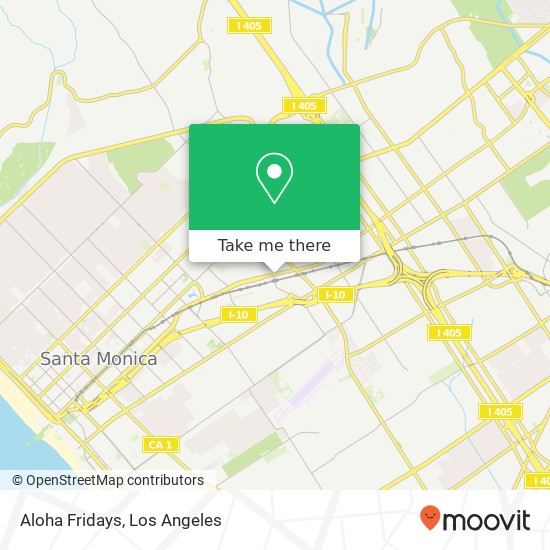 Mapa de Aloha Fridays, Centinela Ave Los Angeles, CA 90064