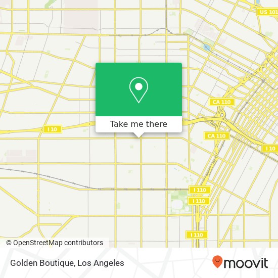 Mapa de Golden Boutique, 1722 W Adams Blvd Los Angeles, CA 90018