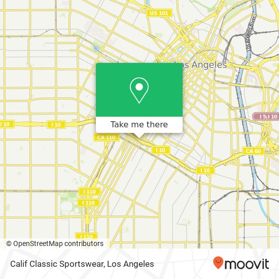 Mapa de Calif Classic Sportswear, 100 W 17th St Los Angeles, CA 90015