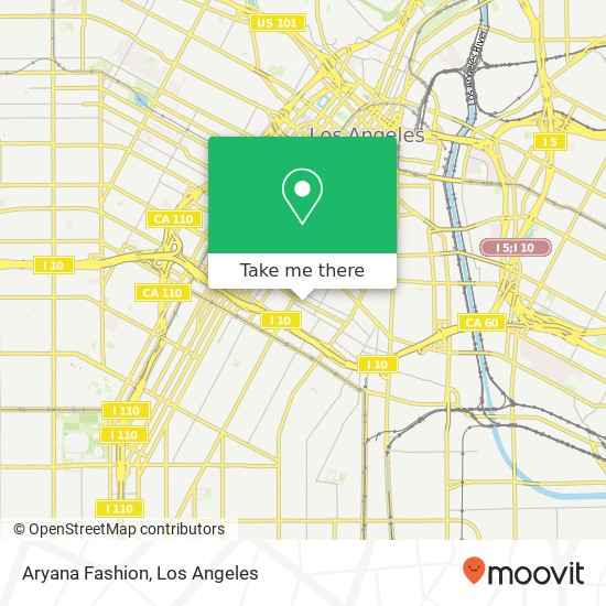 Mapa de Aryana Fashion, 740 E Pico Blvd Los Angeles, CA 90021
