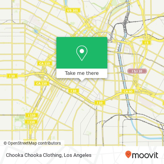 Mapa de Chooka Chooka Clothing, 1015 Crocker St Los Angeles, CA 90021