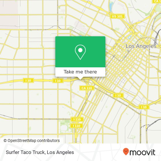 Mapa de Surfer Taco Truck, 924 W Washington Blvd Los Angeles, CA 90015