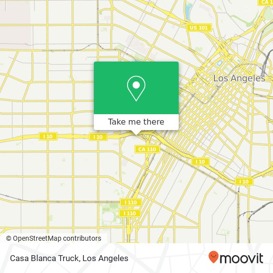 Mapa de Casa Blanca Truck, 924 W Washington Blvd Los Angeles, CA 90015