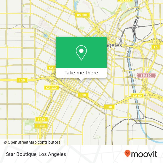 Mapa de Star Boutique, 305 E 12th St Los Angeles, CA 90015