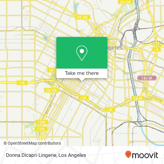 Mapa de Donna Dicapri Lingerie, 1131 S Santee St Los Angeles, CA 90015