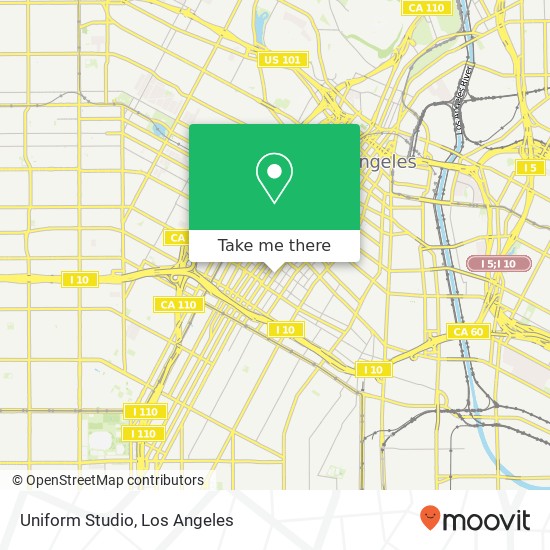 Mapa de Uniform Studio, 1135 S Los Angeles St Los Angeles, CA 90015