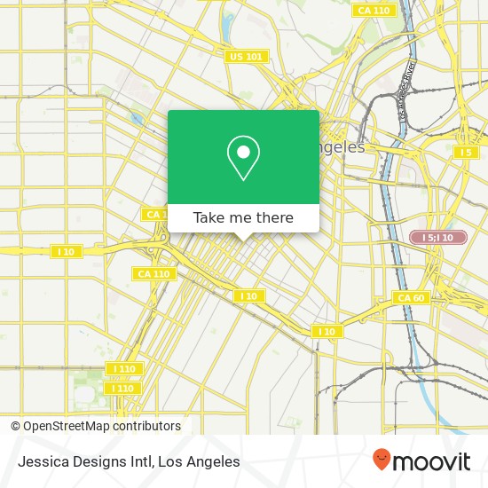 Mapa de Jessica Designs Intl, 1110 S Los Angeles St Los Angeles, CA 90015