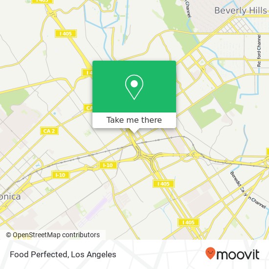 Mapa de Food Perfected, 2306 Cotner Ave Los Angeles, CA 90064