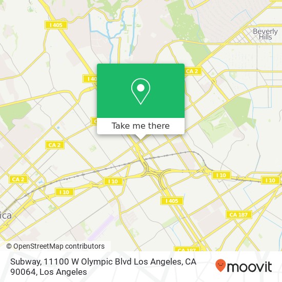 Subway, 11100 W Olympic Blvd Los Angeles, CA 90064 map