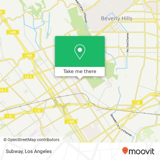 Mapa de Subway, 10597 W Pico Blvd Los Angeles, CA 90064