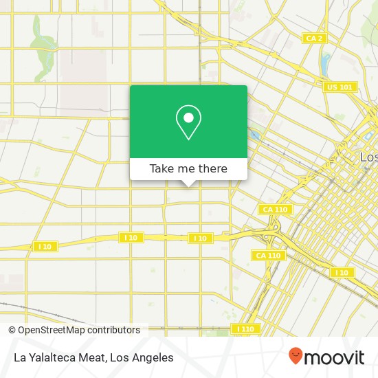 Mapa de La Yalalteca Meat, 2596 W Pico Blvd Los Angeles, CA 90006