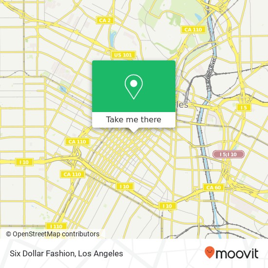 Mapa de Six Dollar Fashion, 231 W 7th St Los Angeles, CA 90014