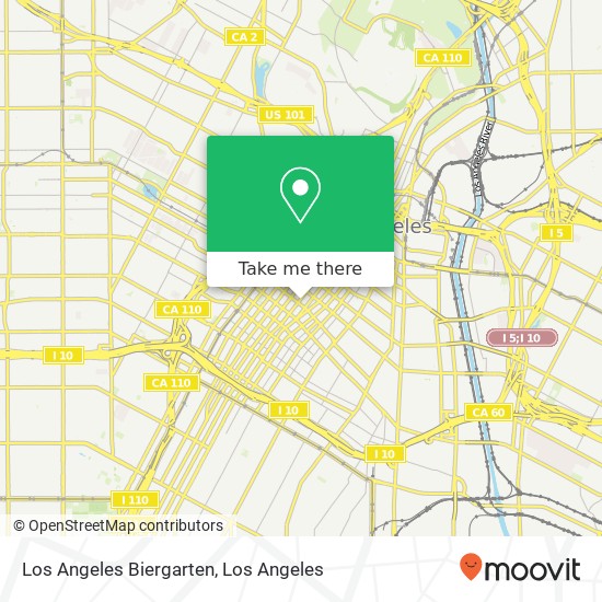 Mapa de Los Angeles Biergarten, 750 S Broadway Los Angeles, CA 90014