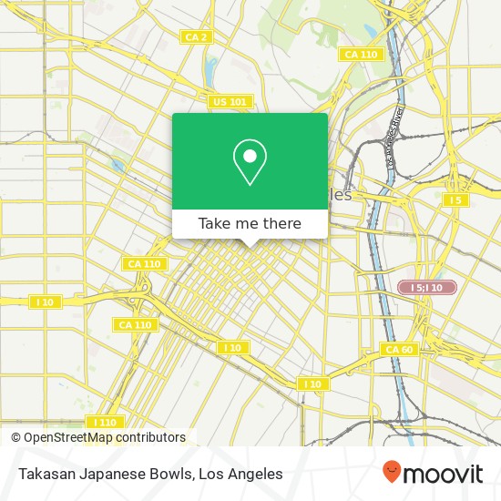 Mapa de Takasan Japanese Bowls, 225 W 7th St Los Angeles, CA 90014