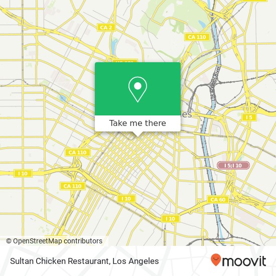 Mapa de Sultan Chicken Restaurant, 311 W 6th St Los Angeles, CA 90014