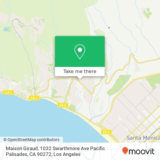Maison Giraud, 1032 Swarthmore Ave Pacific Palisades, CA 90272 map