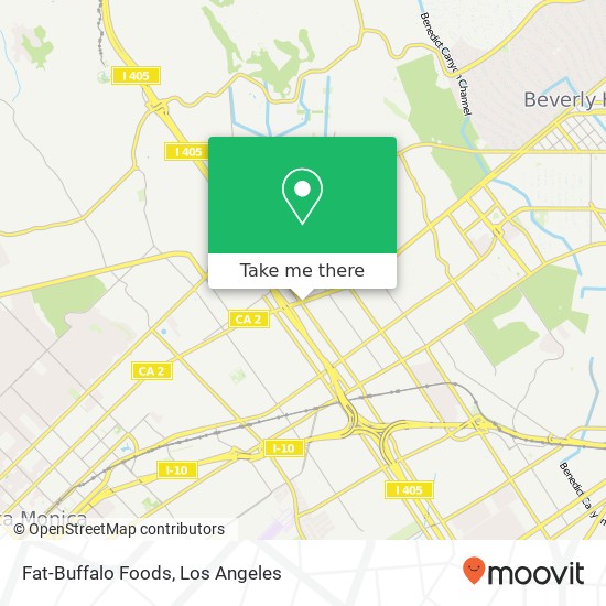 Mapa de Fat-Buffalo Foods, 11090 Santa Monica Blvd Los Angeles, CA 90025