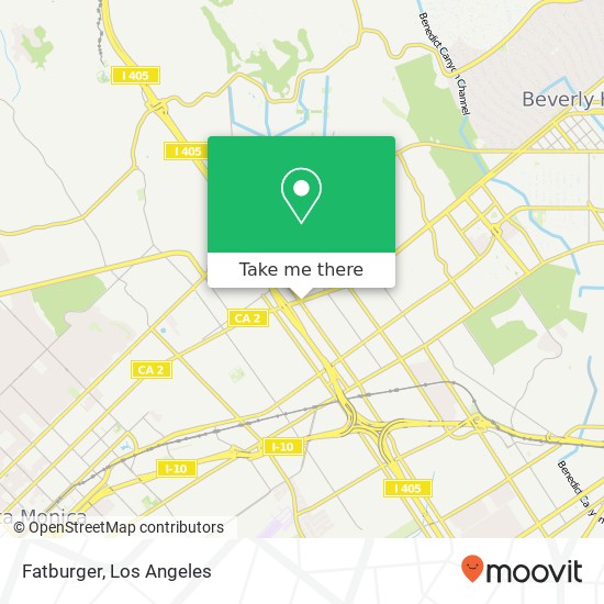 Mapa de Fatburger, 11090 Santa Monica Blvd Los Angeles, CA 90025