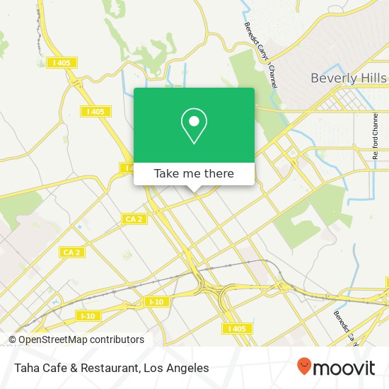 Mapa de Taha Cafe & Restaurant, 1781 Westwood Blvd Los Angeles, CA 90024