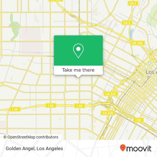 Mapa de Golden Angel, 1101 S Vermont Ave Los Angeles, CA 90006