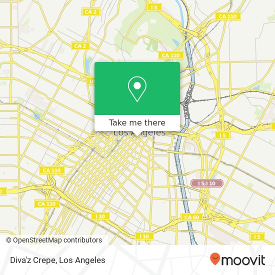 Mapa de Diva'z Crepe, Los Angeles, CA 90012