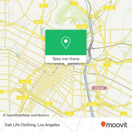Mapa de Dab Life Clothing, Los Angeles, CA 90012